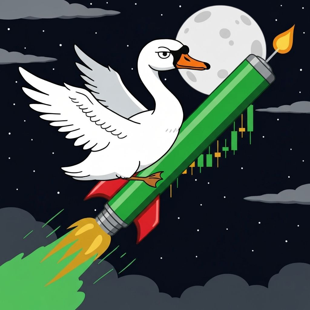 Swan riding the pump