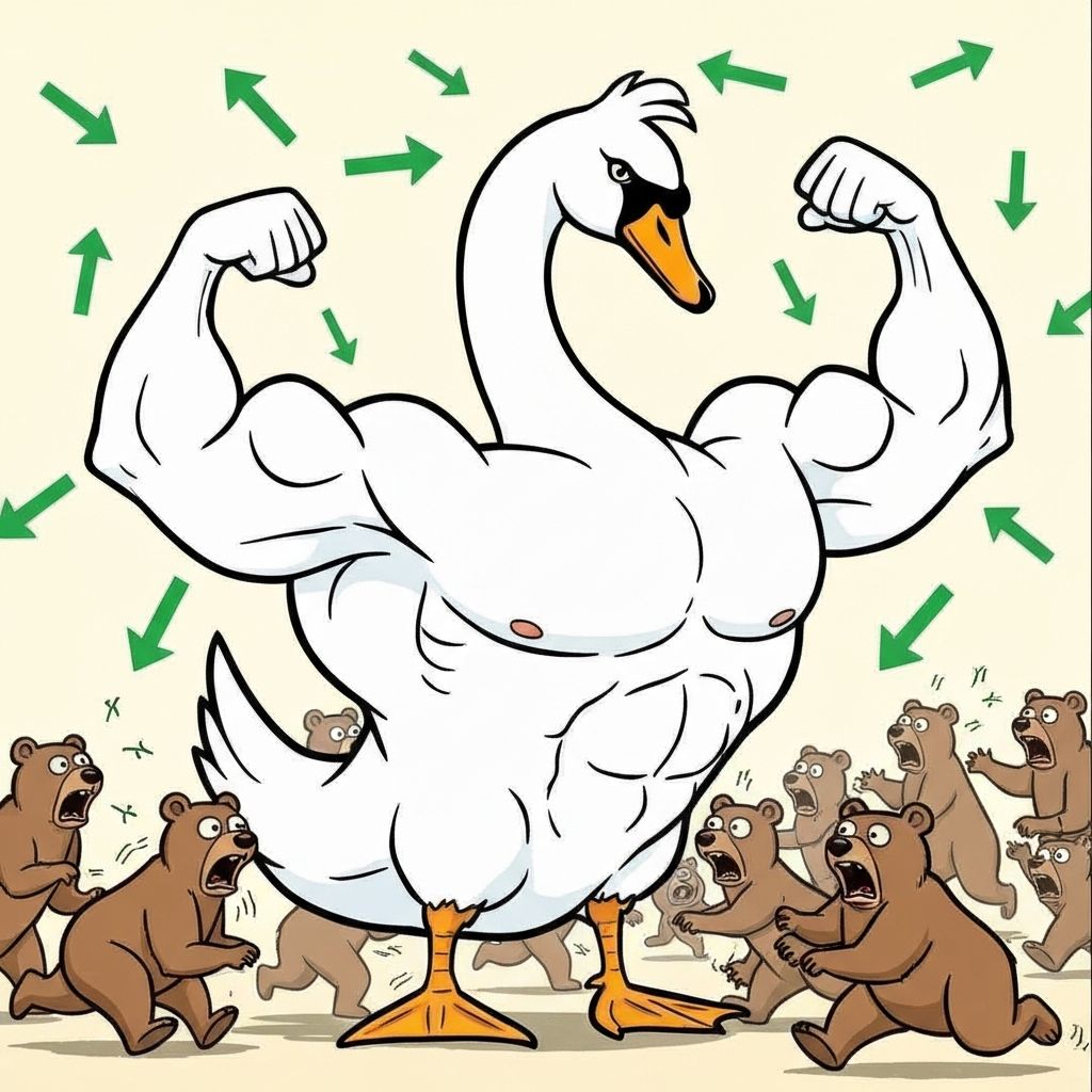 Swan destroying bears